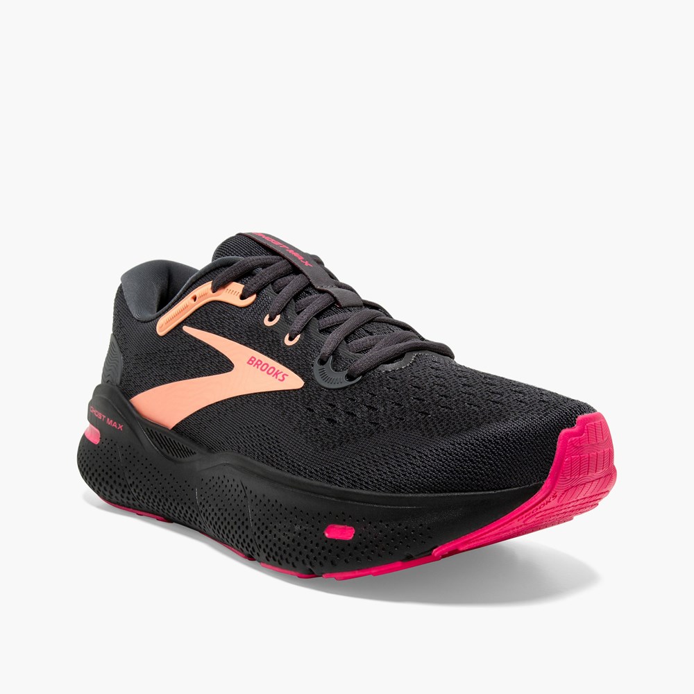 Chaussures Running Route Brooks Ghost Max Noir Femme | ENA-0225519